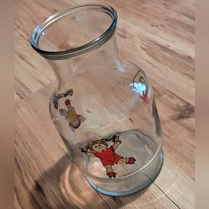 Vintage 1984 Cabbage Patch Kids Juice Decanter Carafe Pitcher and NO LID